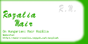 rozalia mair business card